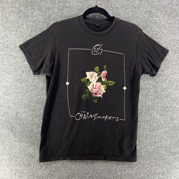 The Chainsmokers Tops - The Chainsmokers Shirt Adult Medium Black Graphic Band Tee Electronic Dance‎